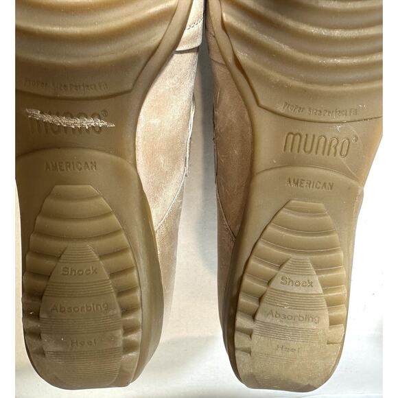 MUNRO Ladies 8N "Tour" Stone Leather Comfort Hook & Loop Enclosure Shoes in Box - Picture 7 of 7